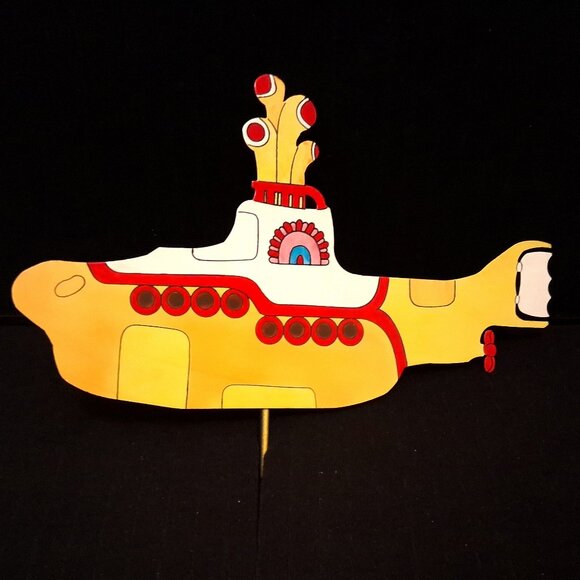 Judie Bomberger Original Artwork Other - The Beatles "Metal Yellow Submarine Sculpture" by Judie Bomberger